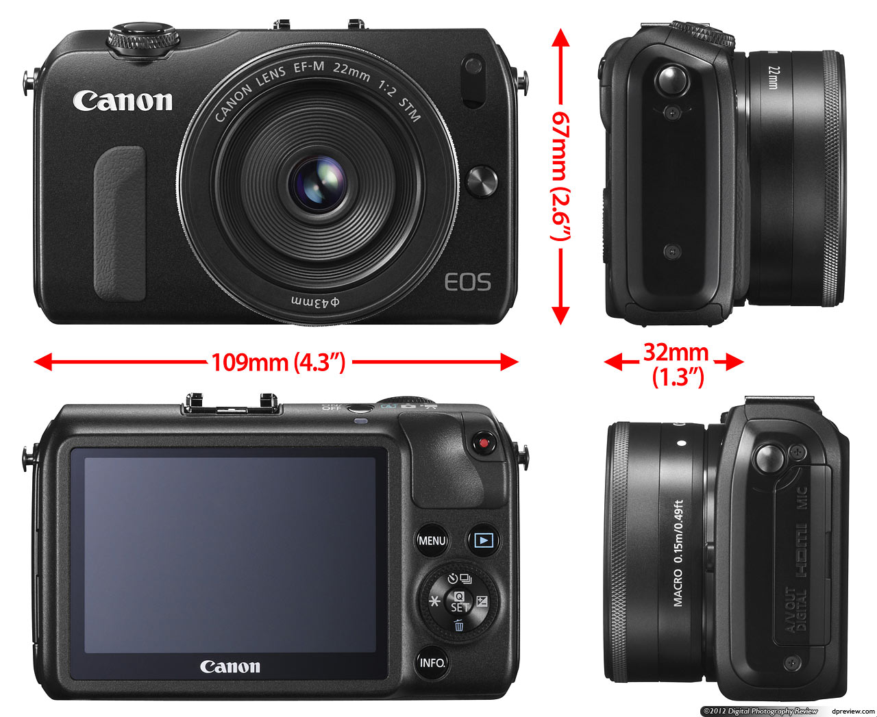 Canon EOS M with EF-M 22mm f2 STM pancake at all round views